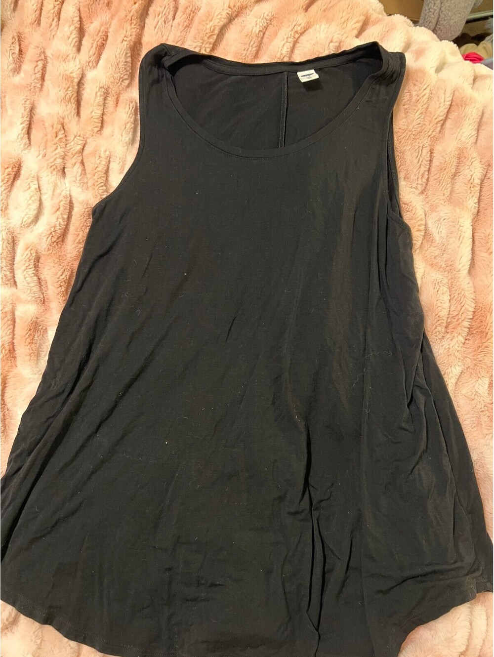 Old Navy Luxe Black Sleeveless Swing Tank Top Size Large